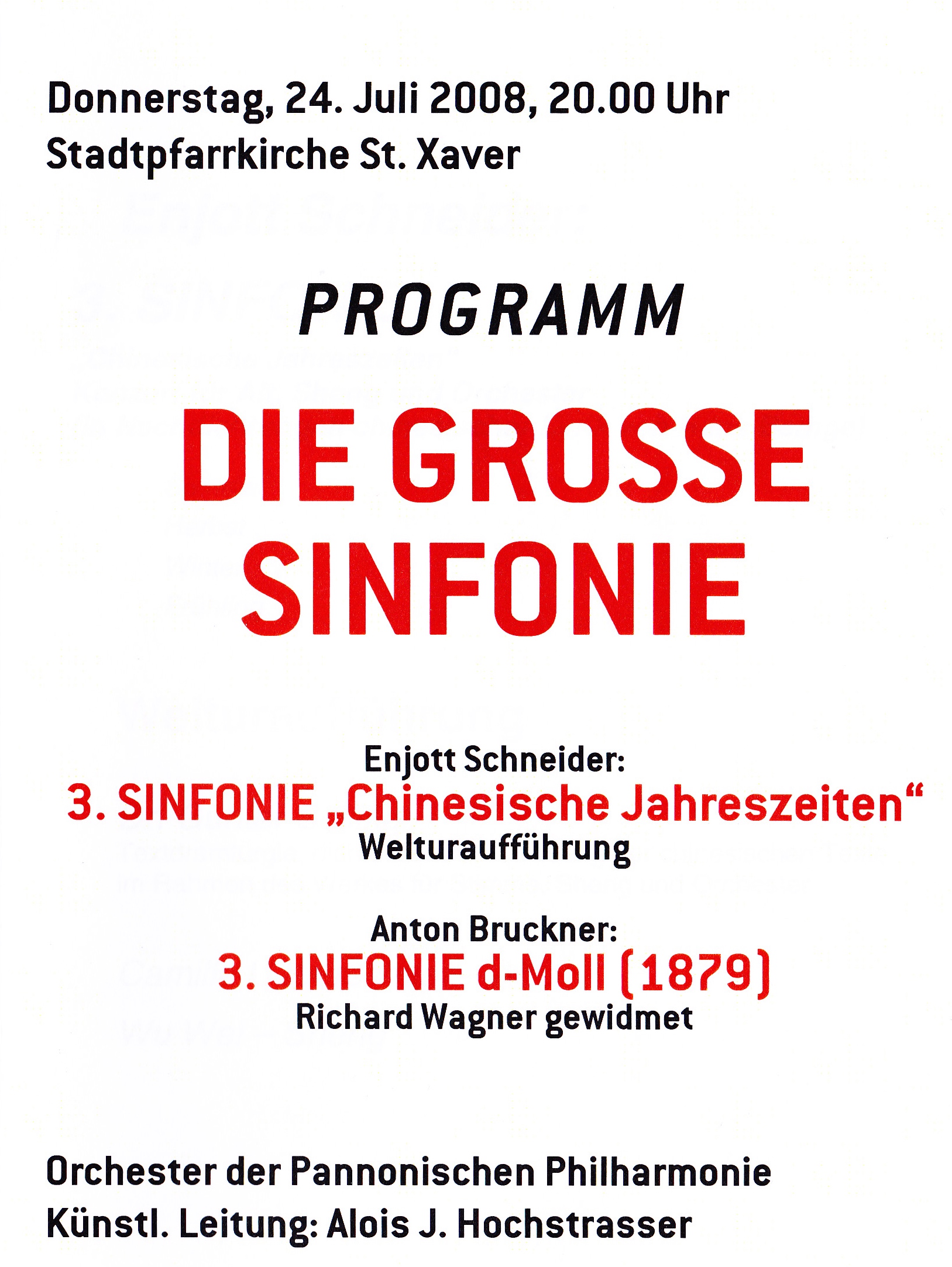 Sinfonie Nr.3 siehe CHINESISCHE JAHRESZEITEN Enjott Schneider